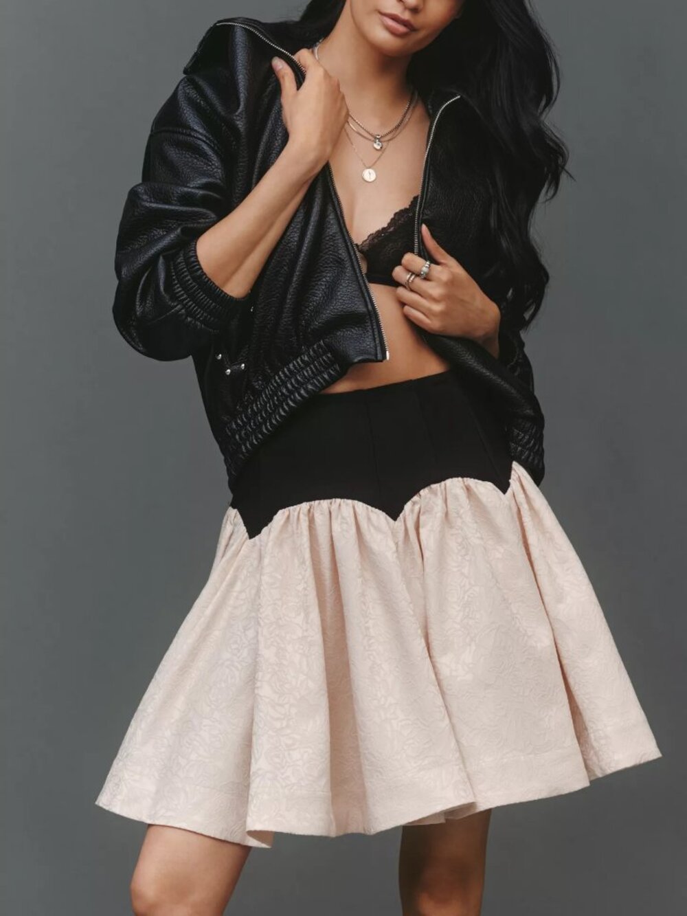 anthropologie Maeve Basque-Waist Knit Jacquard Mini Skirt XL new with tag